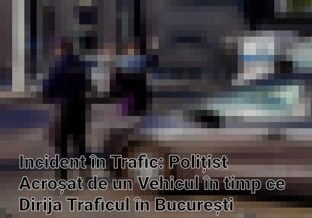 Incident în Trafic: Polițist Acroșat de un Vehicul în timp ce Dirija Traficul în București Imagini