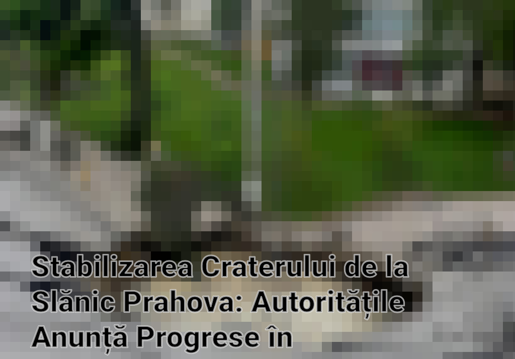 Stabilizarea Craterului de la Slănic Prahova: Autoritățile Anunță Progrese în Monitorizarea Surpării