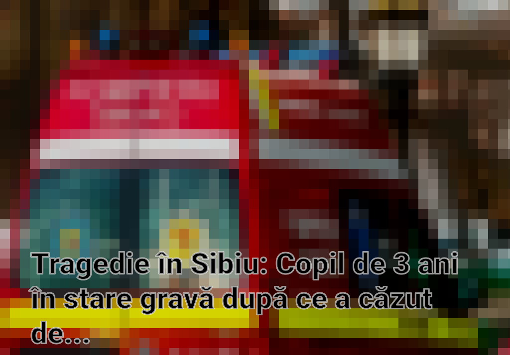 Tragedie în Sibiu: Copil de 3 ani în stare gravă după ce a căzut de la etaj Imagini