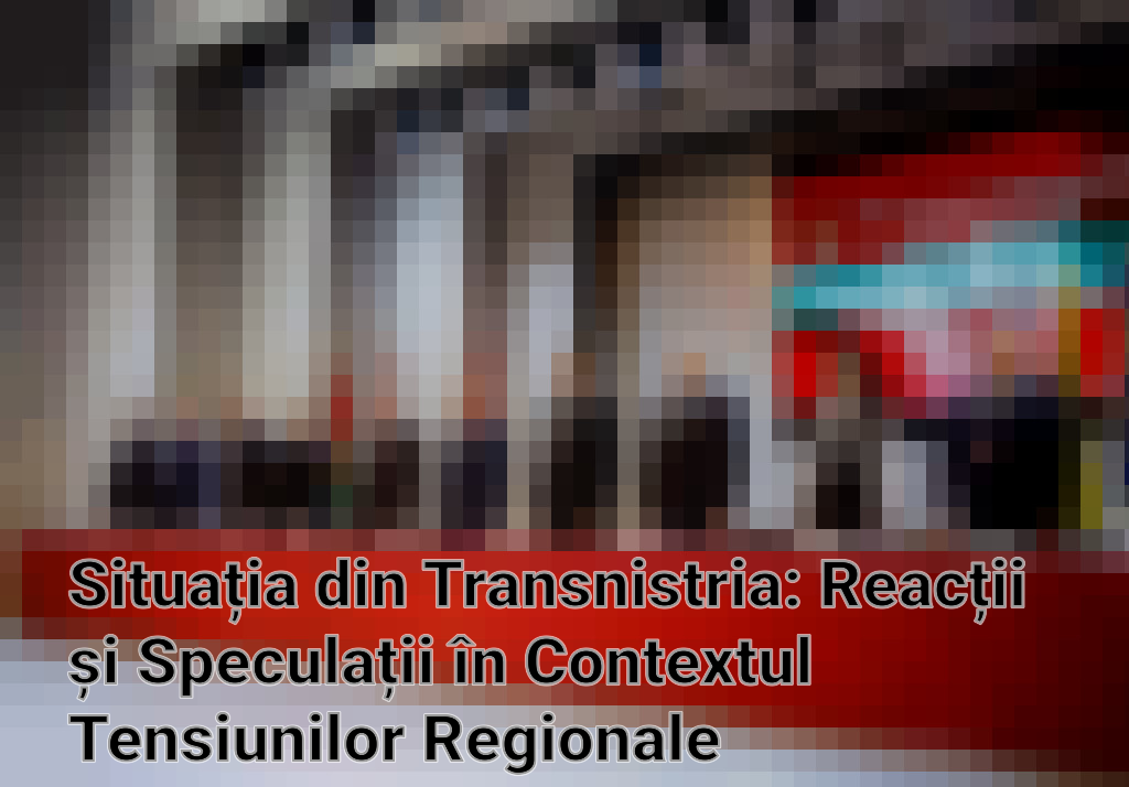 Situația din Transnistria: Reacții și Speculații în Contextul Tensiunilor Regionale