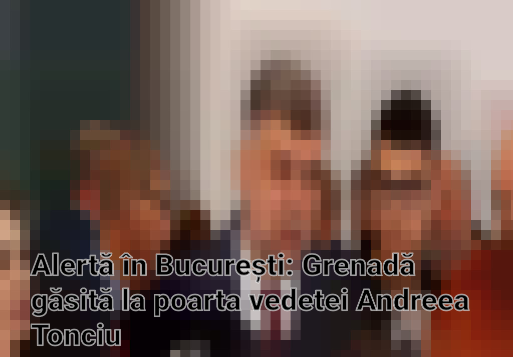 Alertă în București: Grenadă găsită la poarta vedetei Andreea Tonciu