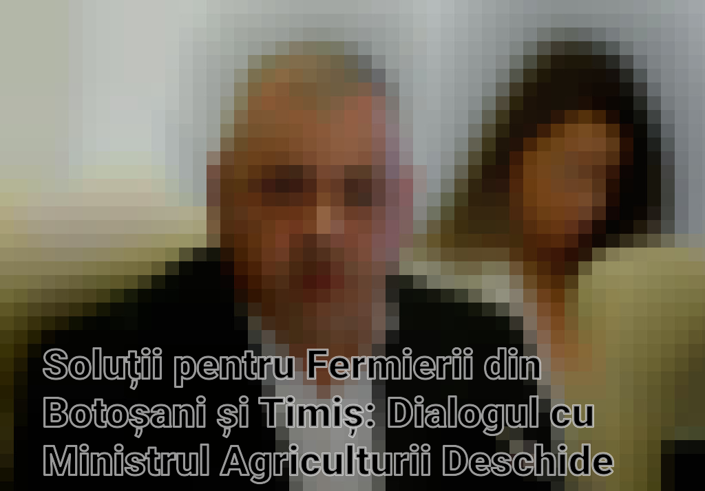 Soluții pentru Fermierii din Botoșani și Timiș: Dialogul cu Ministrul Agriculturii Deschide Calea Spre Finanțare