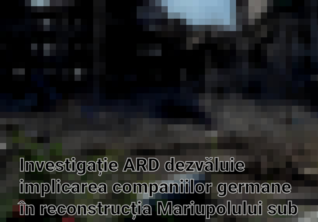 Investigație ARD dezvăluie implicarea companiilor germane în reconstrucția Mariupolului sub control rusesc