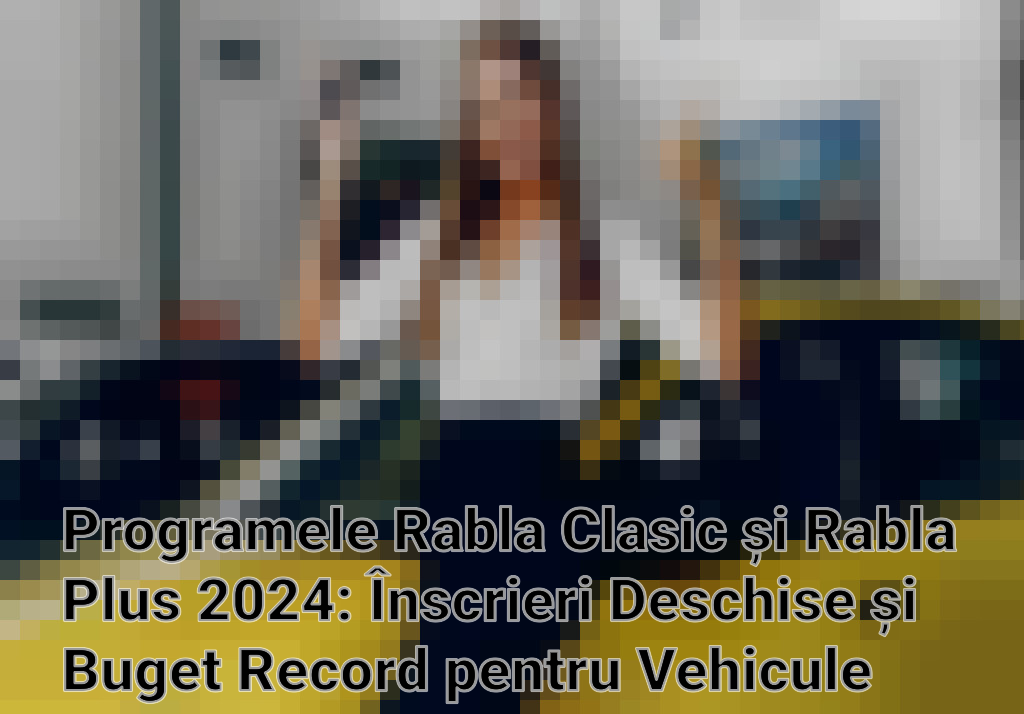 Programele Rabla Clasic și Rabla Plus 2024: Înscrieri Deschise și Buget Record pentru Vehicule Eco