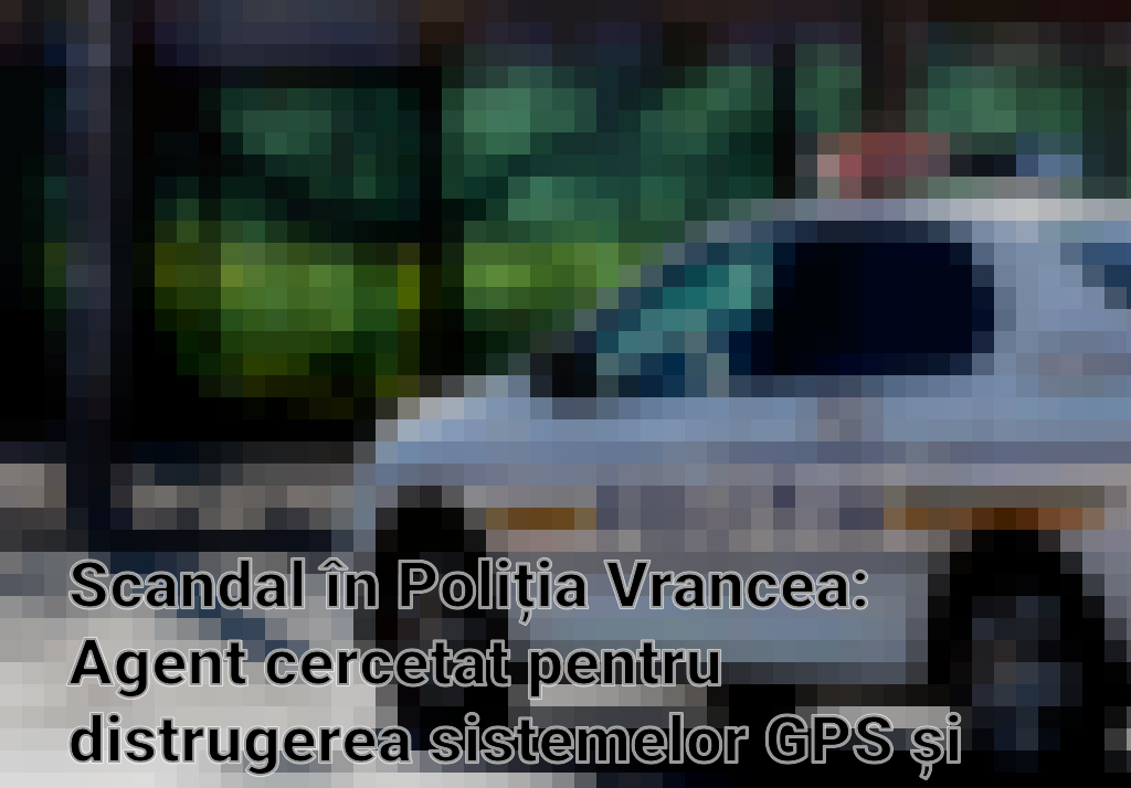 Scandal în Poliția Vrancea: Agent cercetat pentru distrugerea sistemelor GPS și implicare în accident rutier