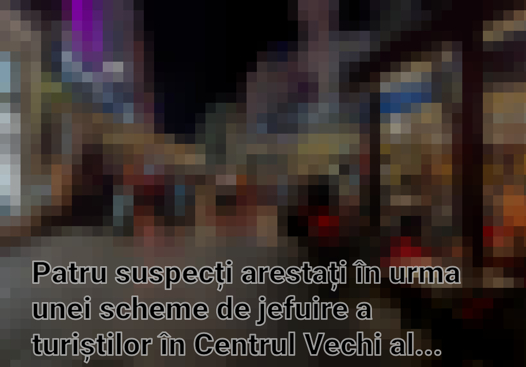 Patru suspecți arestați în urma unei scheme de jefuire a turiștilor în Centrul Vechi al Capitalei