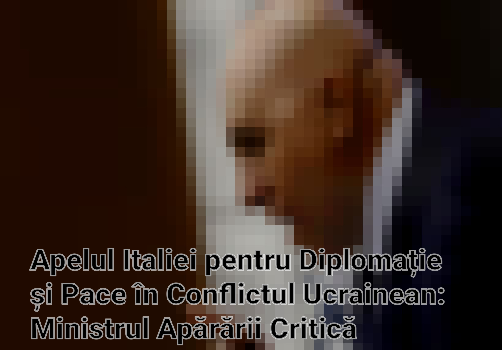 Apelul Italiei pentru Diplomație și Pace în Conflictul Ucrainean: Ministrul Apărării Critică Sancțiunile și Solicită Dialog