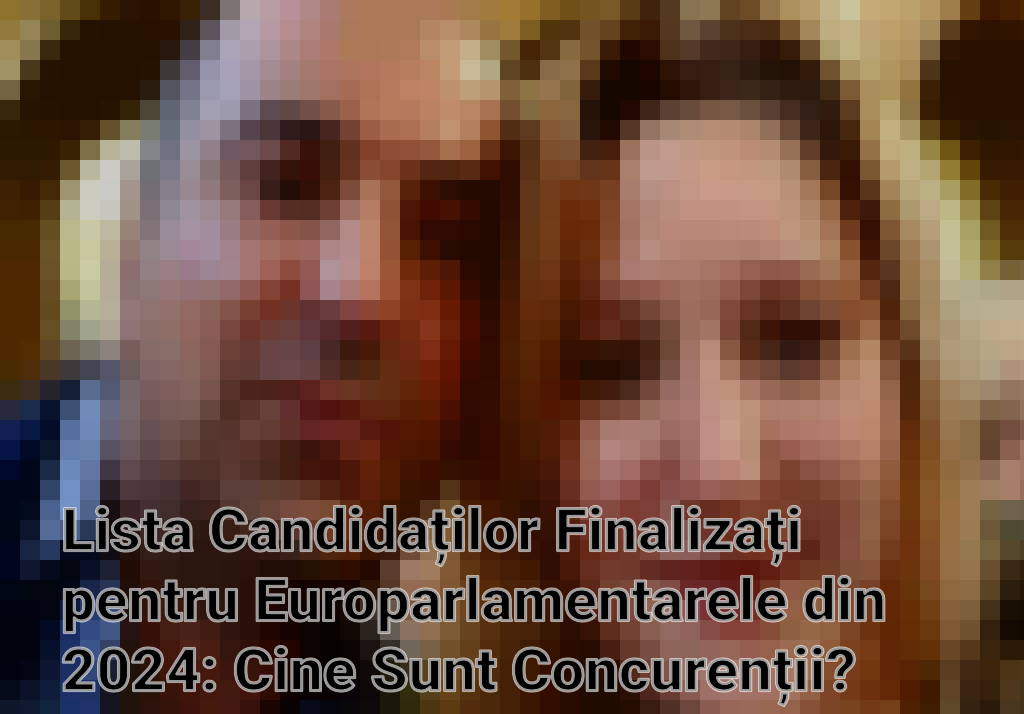 Lista Candidaților Finalizați pentru Europarlamentarele din 2024: Cine Sunt Concurenții? Imagini
