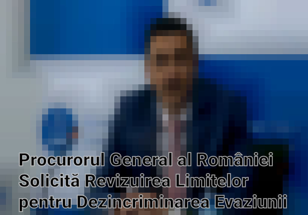 Procurorul General al României Solicită Revizuirea Limitelor pentru Dezincriminarea Evaziunii Fiscale