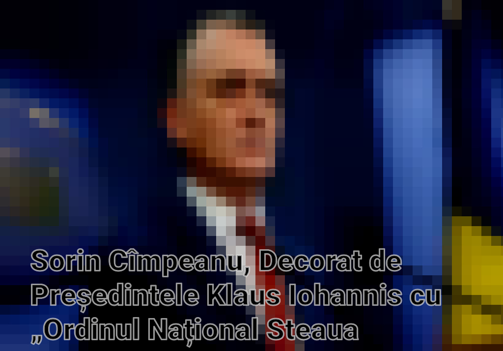 Sorin Cîmpeanu, Decorat de Președintele Klaus Iohannis cu „Ordinul Național Steaua României” în Grad de Ofițer