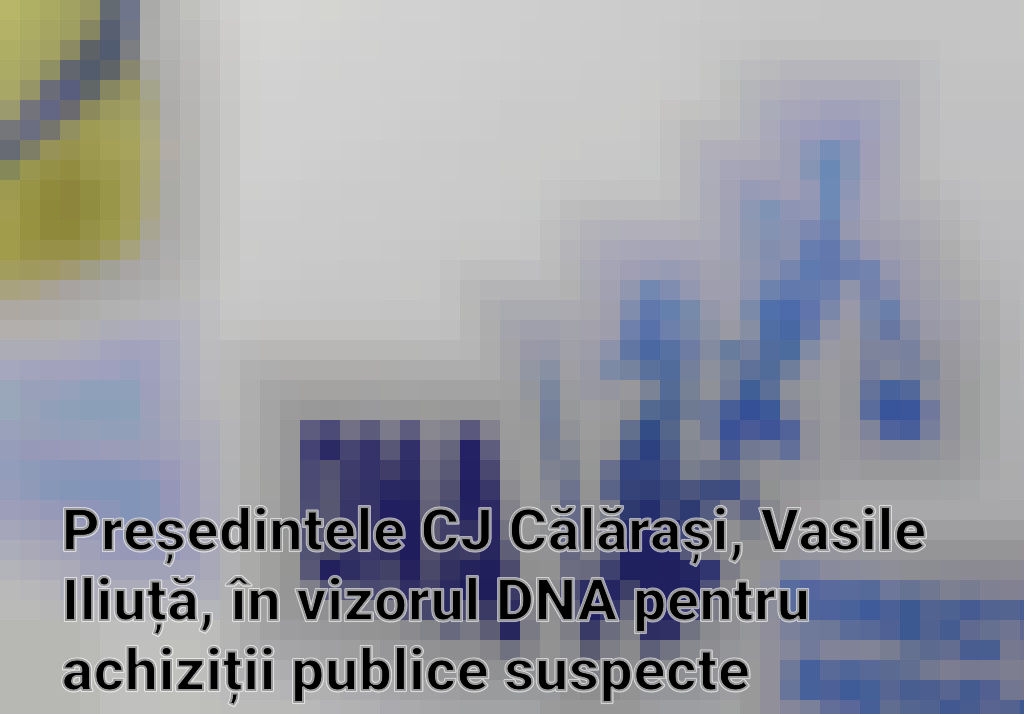 Președintele CJ Călărași, Vasile Iliuță, în vizorul DNA pentru achiziții publice suspecte