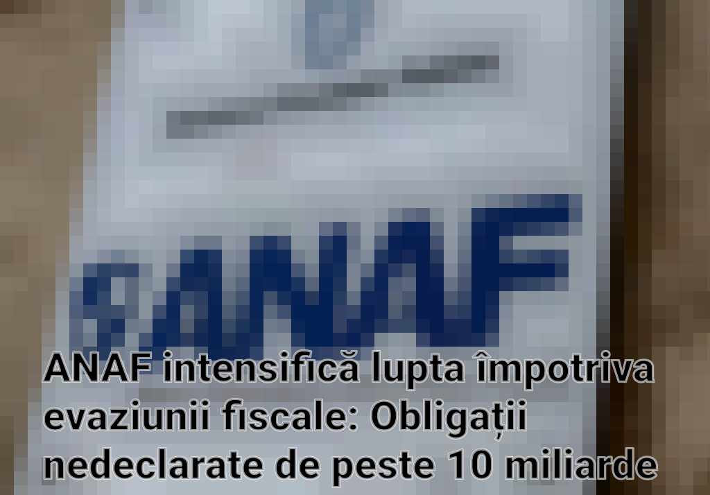 ANAF intensifică lupta împotriva evaziunii fiscale: Obligații nedeclarate de peste 10 miliarde lei descoperite în 2023