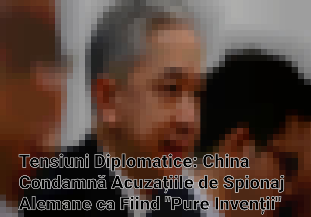 Tensiuni Diplomatice: China Condamnă Acuzațiile de Spionaj Alemane ca Fiind "Pure Invenții"