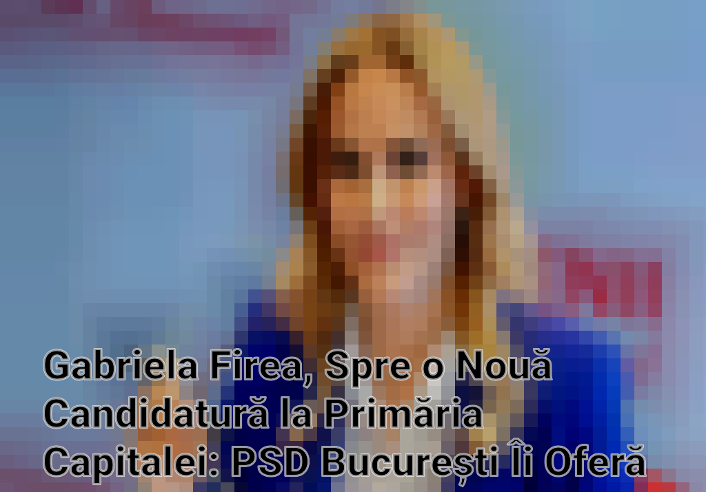 Gabriela Firea, Spre o Nouă Candidatură la Primăria Capitalei: PSD București Îi Oferă Suportul Unanim Imagini