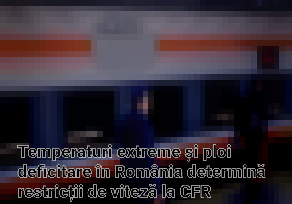 Temperaturi extreme și ploi deficitare în România determină restricții de viteză la CFR