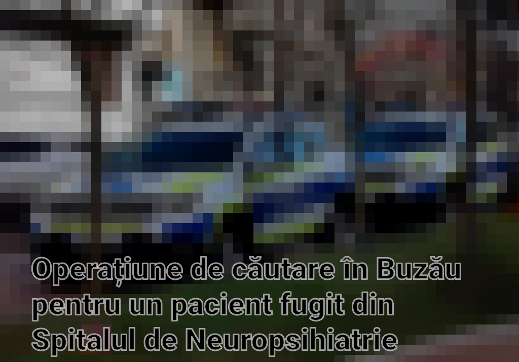 Operațiune de căutare în Buzău pentru un pacient fugit din Spitalul de Neuropsihiatrie Săpoca Imagini