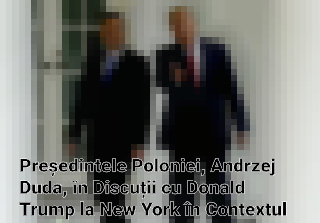 Președintele Poloniei, Andrzej Duda, în Discuții cu Donald Trump la New York în Contextul Tensiunilor Europene Imagini