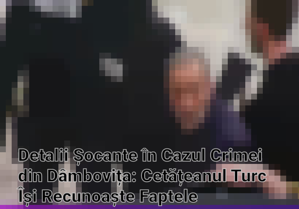 Detalii Șocante în Cazul Crimei din Dâmbovița: Cetățeanul Turc Își Recunoaște Faptele