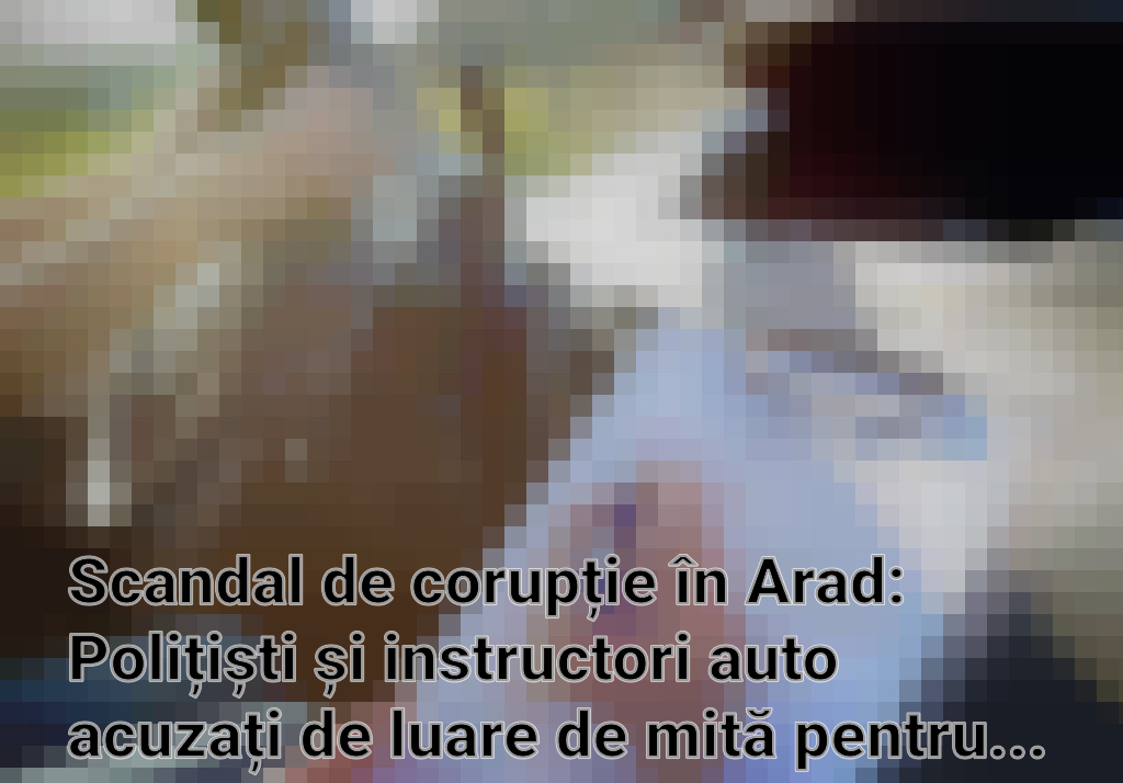Scandal de corupție în Arad: Polițiști și instructori auto acuzați de luare de mită pentru permise de conducere
