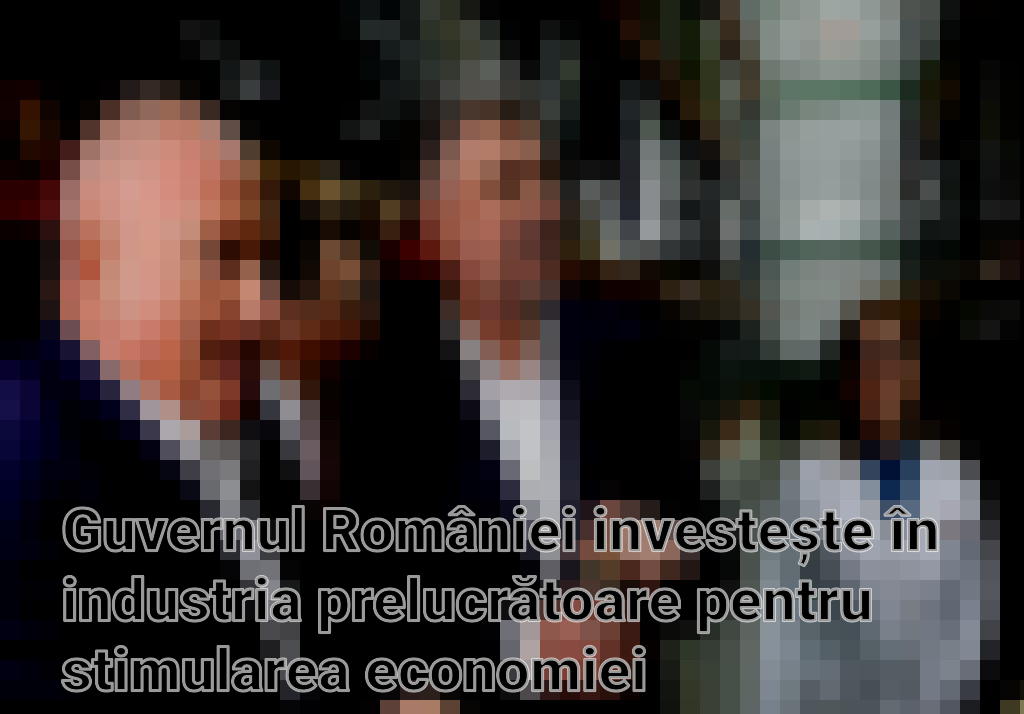 Guvernul României investește în industria prelucrătoare pentru stimularea economiei Imagini