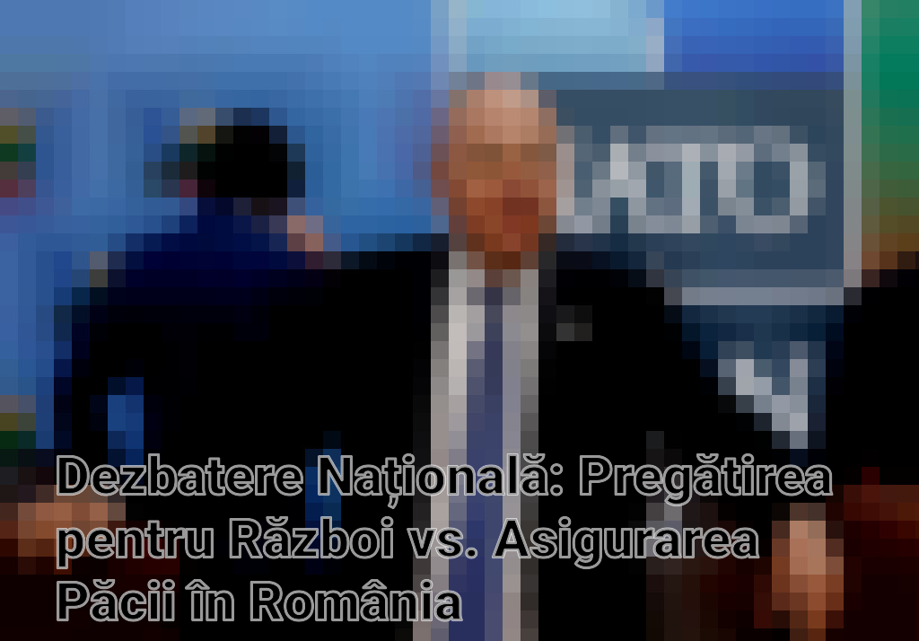 Dezbatere Națională: Pregătirea pentru Război vs. Asigurarea Păcii în România