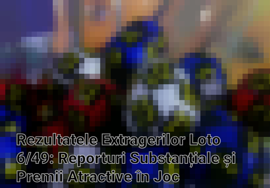Rezultatele Extragerilor Loto 6/49: Reporturi Substanțiale și Premii Atractive în Joc Imagini