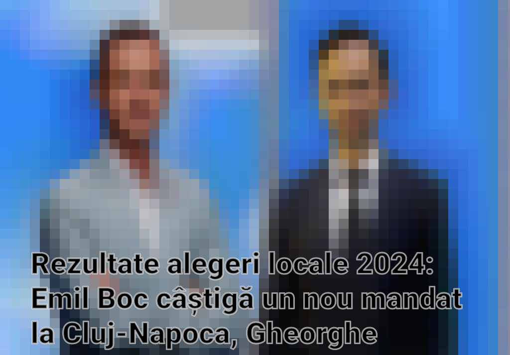 Rezultate alegeri locale 2024: Emil Boc câștigă un nou mandat la Cluj-Napoca, Gheorghe Dămian reales la Ciugud, schimbări la CGMB