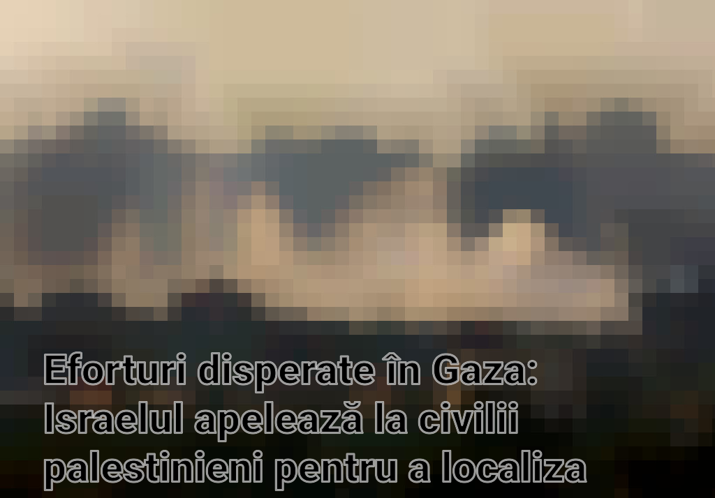 Eforturi disperate în Gaza: Israelul apelează la civilii palestinieni pentru a localiza ostaticii Imagini