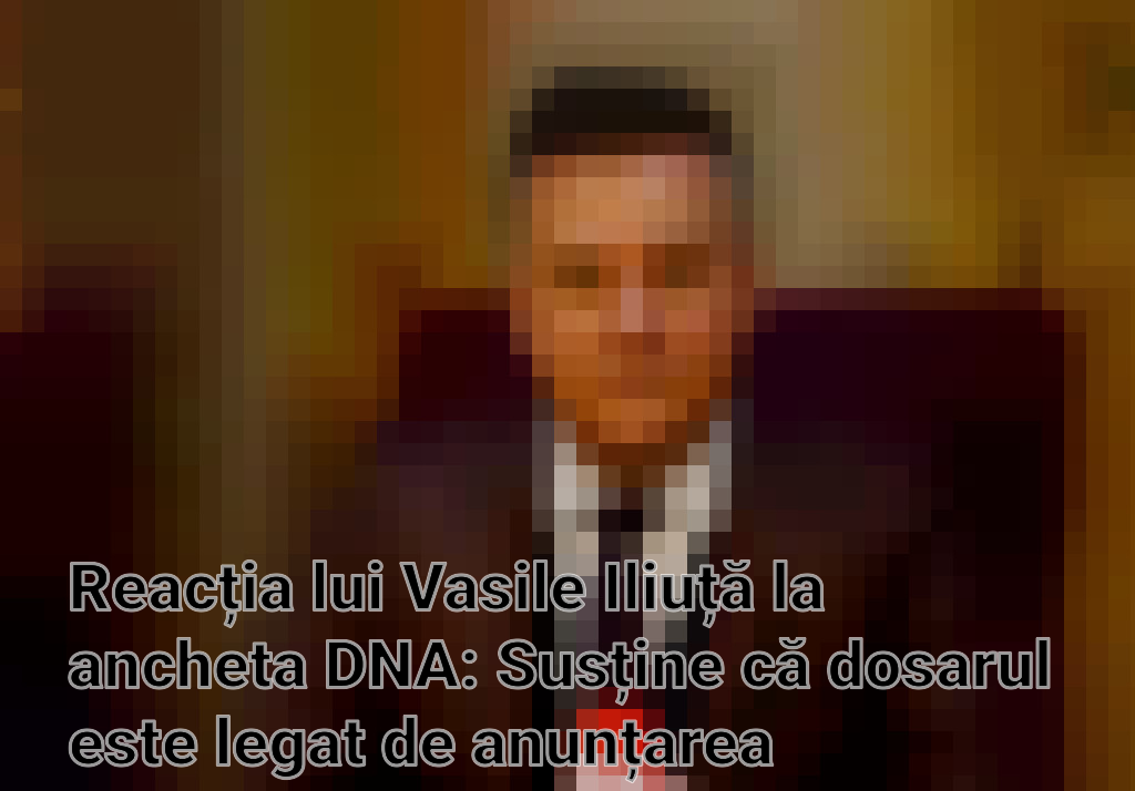 Reacția lui Vasile Iliuță la ancheta DNA: Susține că dosarul este legat de anunțarea candidaturii sale Imagini