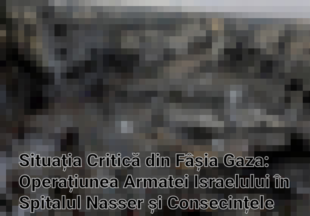 Situația Critică din Fâșia Gaza: Operațiunea Armatei Israelului în Spitalul Nasser și Consecințele Umanitare