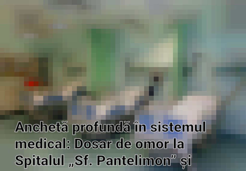 Anchetă profundă în sistemul medical: Dosar de omor la Spitalul „Sf. Pantelimon” și deces suspect la Institutul C.C. Iliescu Imagini