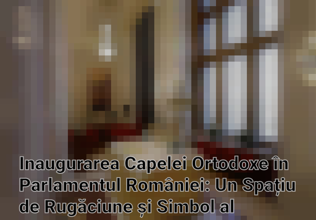 Inaugurarea Capelei Ortodoxe în Parlamentul României: Un Spațiu de Rugăciune și Simbol al Valorilor Naționale