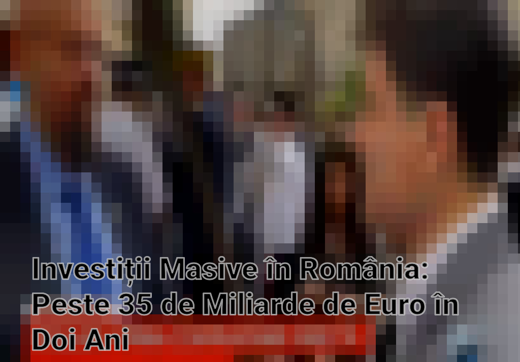 Investiții Masive în România: Peste 35 de Miliarde de Euro în Doi Ani