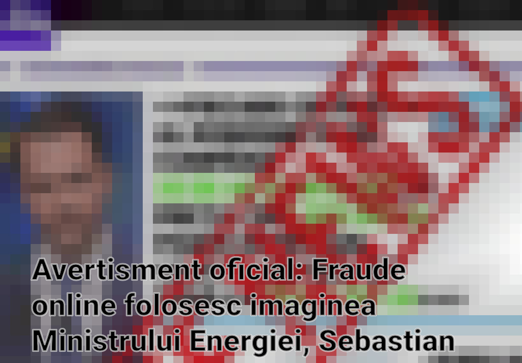 Avertisment oficial: Fraude online folosesc imaginea Ministrului Energiei, Sebastian Burduja Imagini