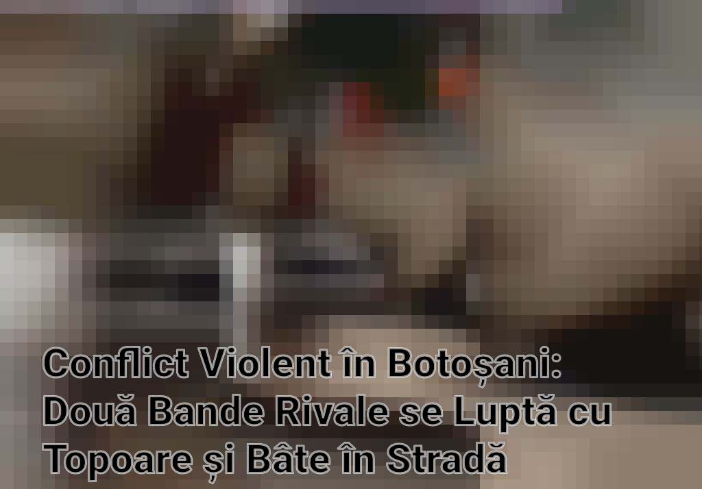 Conflict Violent în Botoșani: Două Bande Rivale se Luptă cu Topoare și Bâte în Stradă Imagini