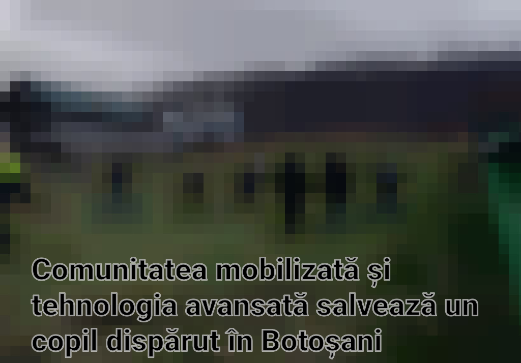 Comunitatea mobilizată și tehnologia avansată salvează un copil dispărut în Botoșani Imagini