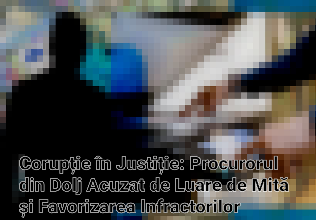 Corupție în Justiție: Procurorul din Dolj Acuzat de Luare de Mită și Favorizarea Infractorilor