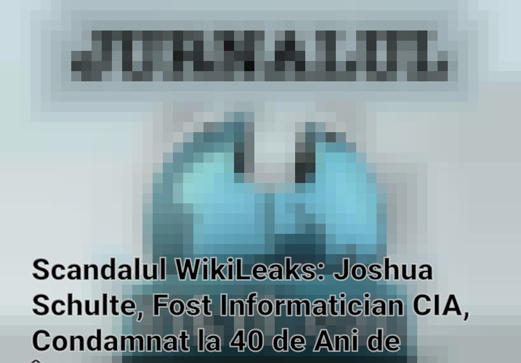 Scandalul WikiLeaks: Joshua Schulte, Fost Informatician CIA, Condamnat la 40 de Ani de Închisoare