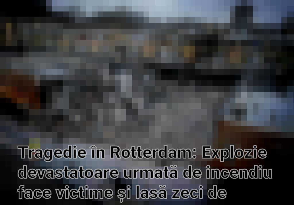 Tragedie în Rotterdam: Explozie devastatoare urmată de incendiu face victime și lasă zeci de familii fără adăpost