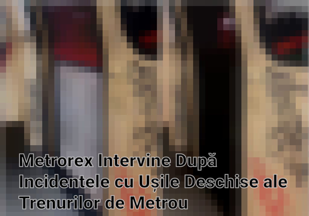 Metrorex Intervine După Incidentele cu Ușile Deschise ale Trenurilor de Metrou Imagini