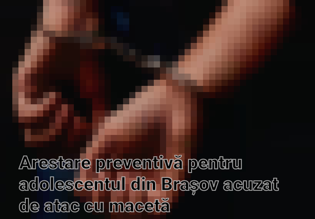 Arestare preventivă pentru adolescentul din Brașov acuzat de atac cu macetă Imagini