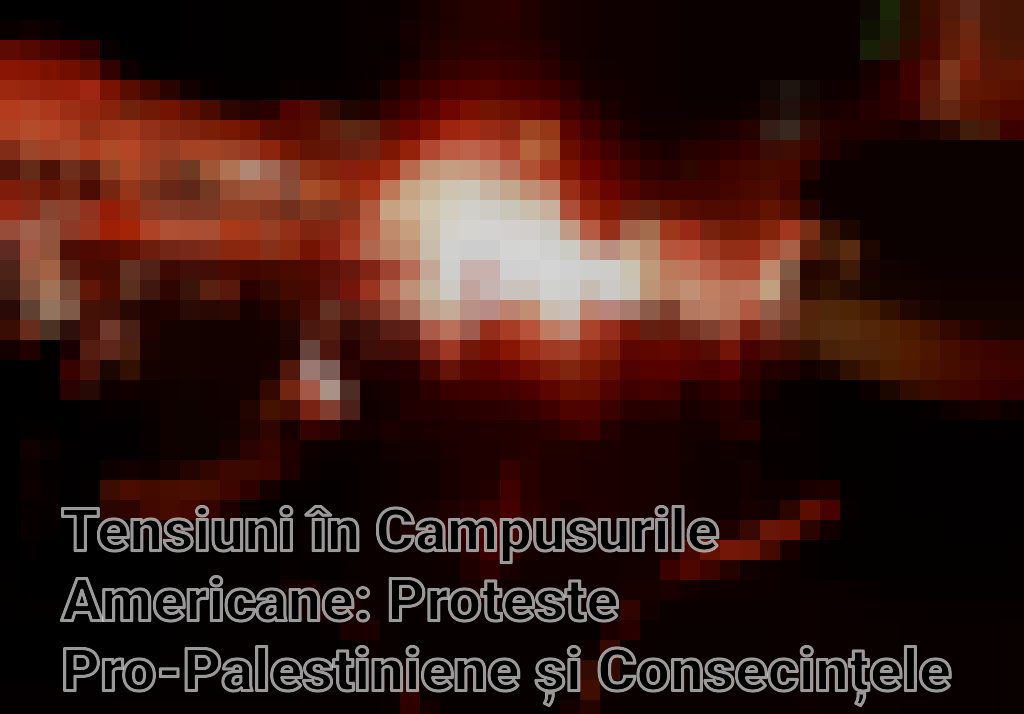 Tensiuni în Campusurile Americane: Proteste Pro-Palestiniene și Consecințele Lor Imagini