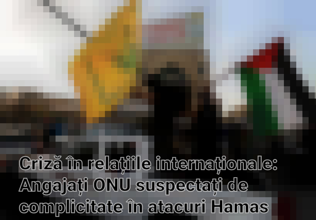 Criză în relațiile internaționale: Angajați ONU suspectați de complicitate în atacuri Hamas