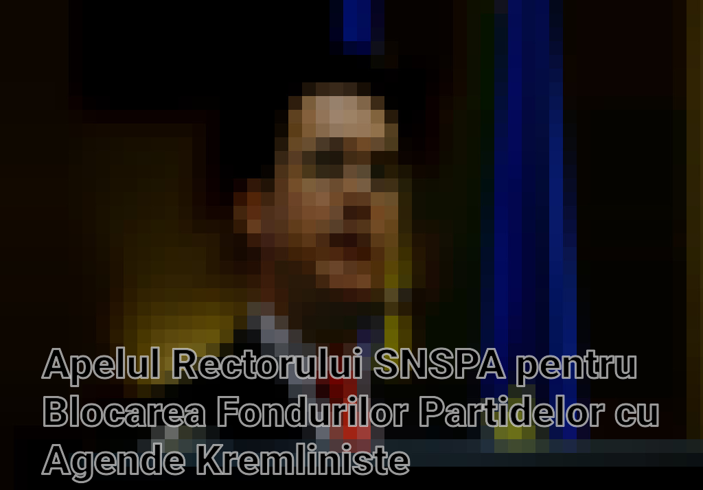 Apelul Rectorului SNSPA pentru Blocarea Fondurilor Partidelor cu Agende Kremliniste