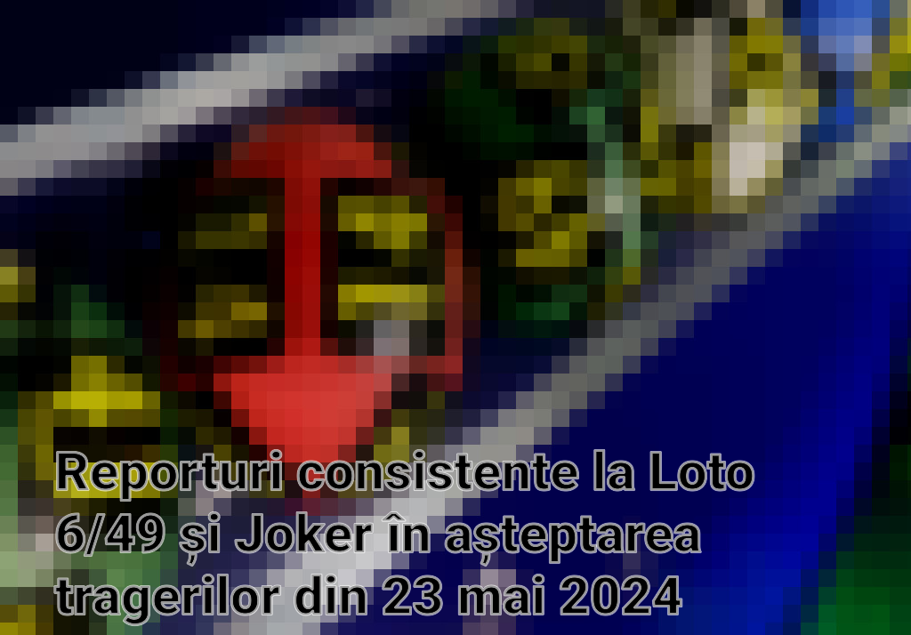 Reporturi consistente la Loto 6/49 și Joker în așteptarea tragerilor din 23 mai 2024