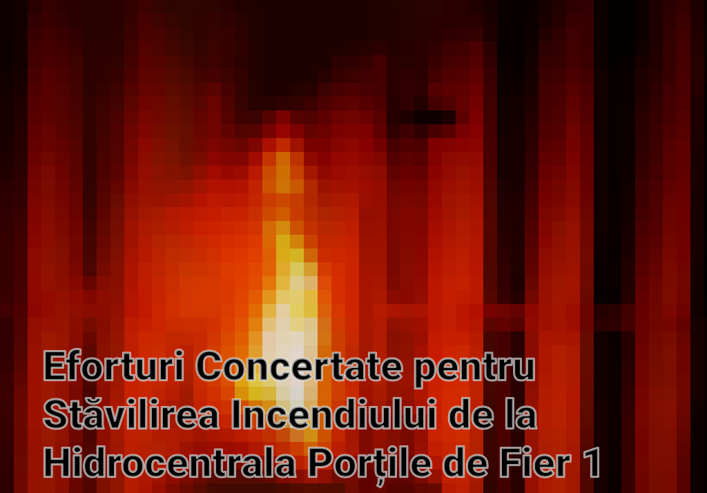 Eforturi Concertate pentru Stăvilirea Incendiului de la Hidrocentrala Porțile de Fier 1 Imagini
