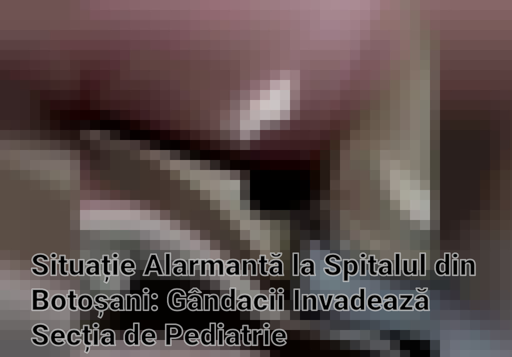 Situație Alarmantă la Spitalul din Botoșani: Gândacii Invadează Secția de Pediatrie