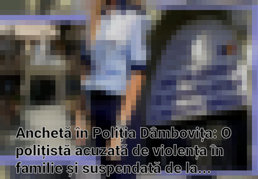 Anchetă în Poliția Dâmbovița: O polițistă acuzată de violența în familie și suspendată de la portul armei