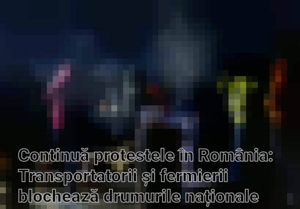 Continuă protestele în România: Transportatorii și fermierii blochează drumurile naționale Imagini
