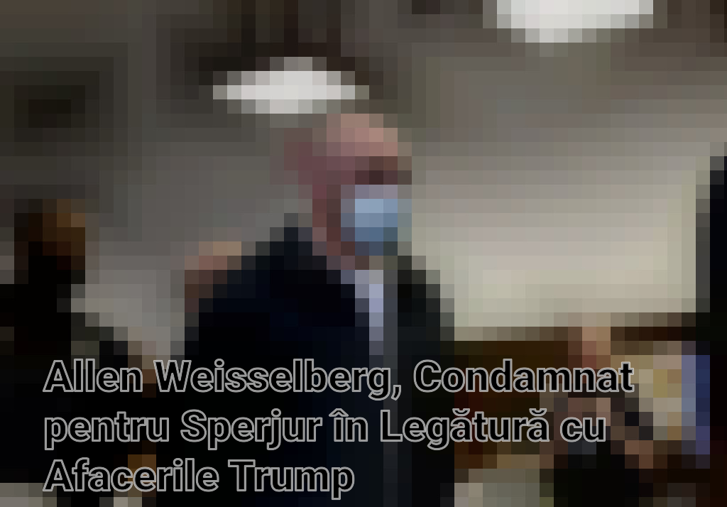 Allen Weisselberg, Condamnat pentru Sperjur în Legătură cu Afacerile Trump